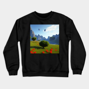 Valentine Wall Art - The place where hearts grow - Unique Valentine Fantasy Planet Landsape - Photo print, canvas, artboard print, Canvas Print and T shirt Crewneck Sweatshirt